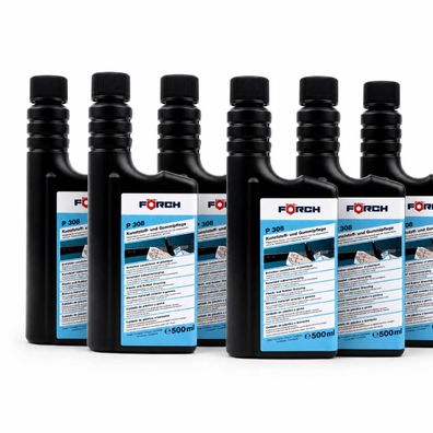 6x FÖRCH Gummi- und Kunststoffpflege Pflege Kunststoffteile P308 500ml
