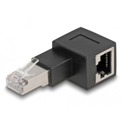Delock DELOCK RJ45 Stecker zu RJ45 Bu Adapter Cat.6A 90° ach rechts