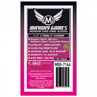 Premium Kingdom Death G.C. Compatible Sleeves (50pcs) 57x100mm - 7164 - Kartenhüllen