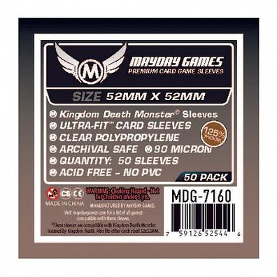 Premium Kingdom Death Monster Sleeves (50 Stück) 52x52mm - 7160 - Kartenhüllen