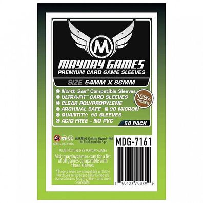Premium North Sea Compatible Sleeves (50 Stück) 54x86mm - 7161 - Kartenhüllen