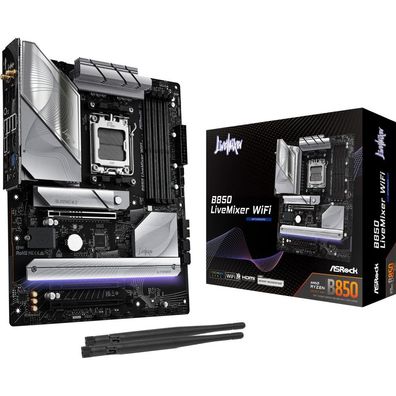 ASRock B850, LiveMixer WiFi, AM5, ATX HDMI/DP, DDR5