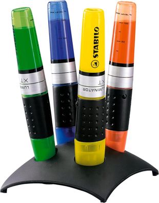 Textmarker - Stabilo Luminator - 4er Tischset - gelb, grün, royalblau, orange