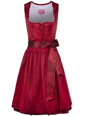 Dirndl Joelina 60cm Länge rot - Größe: 44