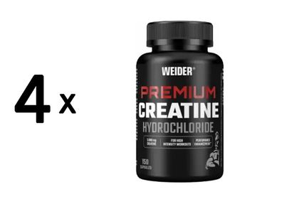 4 x Weider Creatine HCL (150 Caps)