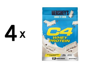 4 x Cellucor C4 Whey Protein (449g) Hersheys Cookies N Creme