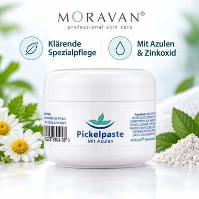 Moravan Pickelpaste mit Azulen 30 ml - klärende Spezialpflege für unreine Haut