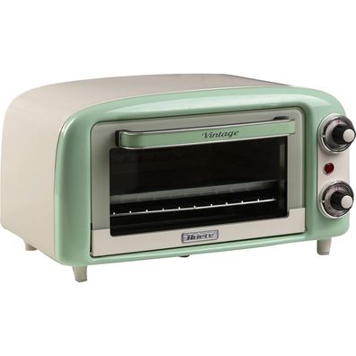 Mini-Backofen Vintage Green (Weiß/Hellgrün, 800 Watt, 10 Liter)