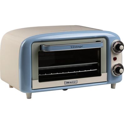 Mini-Backofen Vintage Blue (Weiß/Hellblau, 800 Watt, 10 Liter)
