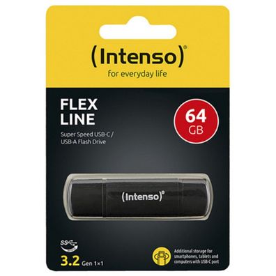 Intenso USB Stick Flex Line 64GB USB 3.2 GEN 1X1 Black