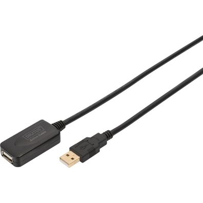 Digitus Verlängerungskabel USB2.0/A St/Bu 5.0m schwarz