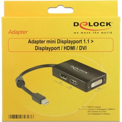Delock DELOCK Displayport Adapter mini DP -> DP/HDMI/DVI(24