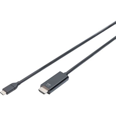 Digitus Adapterkabel TypC->HDMI A 5,0m 45/60Hz schwarz