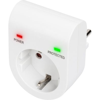 Digitus Überspannungsschutzadapter für Steckdose weiß