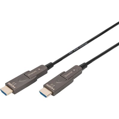 Digitus HDMI AOC Hybrid Glasfaserkabel 4K abnehmbar 20m schw