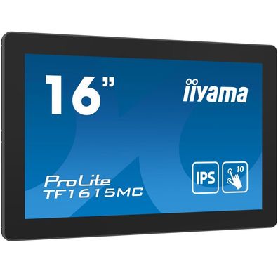 IIYAMA 39.5cm (15,6") TF1615MC-B1 16:9 M-Touch VGA+HDMI+DP retail
