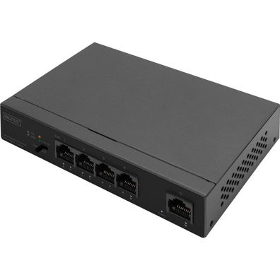 Digitus Switch 4-Port Gigabit 60W PoE Unmanaged schwarz