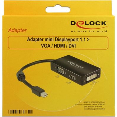 Delock DELOCK Displayport Adapter mini DP -> D-Sub15/HDMI/DV