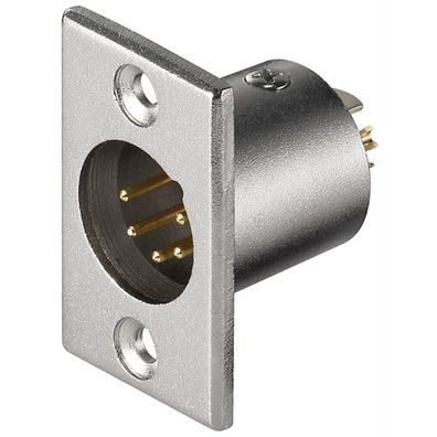 Mikrofon-Einbaustecker, 5Pin (schwarz, 1 Stück)
