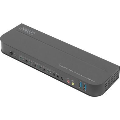 Digitus KVM-Switch 4-Port 4K60Hz, 4xDP in, 1xDP/HDMI out