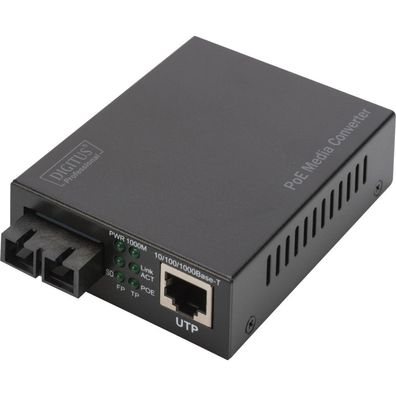 Digitus Konverter Gigabit PoE, Multim. Media RJ45/SC MM PSE