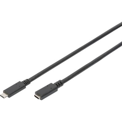 Digitus USB 2.0 Verlängerungskabel Typ C -C, St/Bu 2.0m, sw