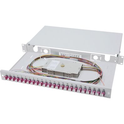 Digitus LWL Spleißbox, 1HE, bestückt, LC, OM4