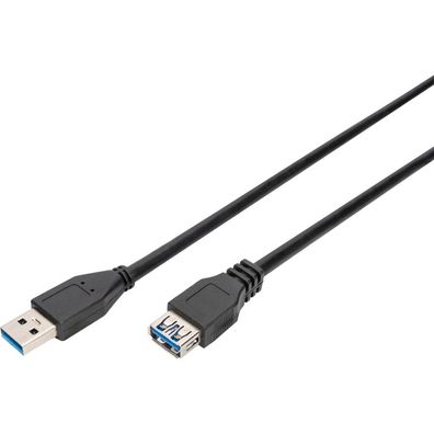 Digitus USB 3.0 Verlängerungskabel Typ A -A St/Bu, 3.0m, sw