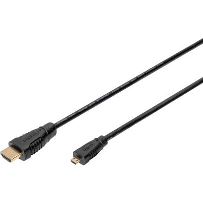 Digitus HDMI High Speed mit Ethernet Anschlusskabel, 1m, sw