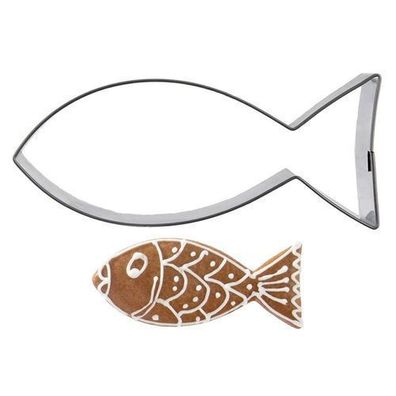 Ausstechförmchen aus Stahl, Fischform, 9 cm