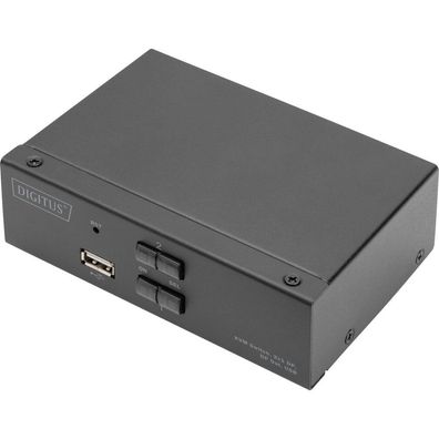 Digitus KVM Switch, 4K60HZ, 2x1 DP in, 1x DP USB out