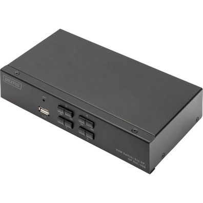 Digitus KVM Switch, 4K60HZ, 4x1 DP in, 1x DP USB out