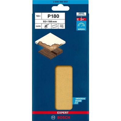 Bosch EXPERT Schleifblatt C470, 93x186mm, 180, 10x