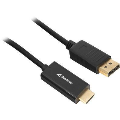 Adapterkabel Displayport 1.2 > HDMI 4K (schwarz, 1 Meter)