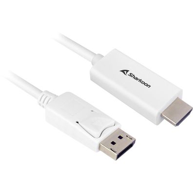 Adapterkabel Displayport 1.2 > HDMI 4K (weiß, 1 Meter)