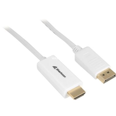 Adapterkabel Displayport 1.2 > HDMI 4K (weiß, 2 Meter)