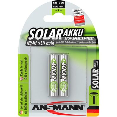 Solar NiMH Akku Micro AAA 550 mAh maxE (2x AAA (Micro))