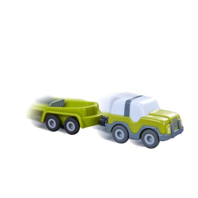 HABA Kullerbü - Geländewagen mit Anhänger, Spielfahrzeug (anthrazit/weiß)