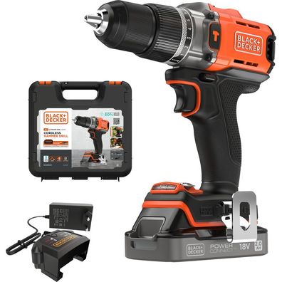 Black&Decker Akku-Schlagbohrschr. 18V 2Ah, Kof BCD383D1XK