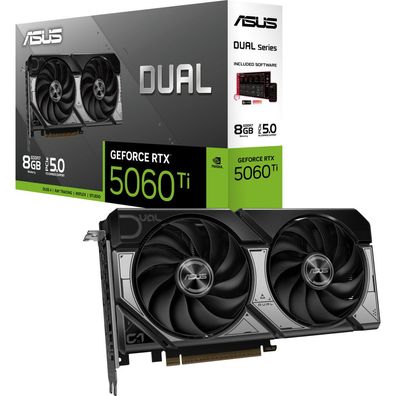 ASUS GeForce RTX 5060 Ti DUAL 8GB, Grafikkarte (DLSS 4, 3x DisplayPort, 1x HDMI 2.1)