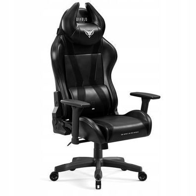 Diablo X-Horn Gaming Stuhl Bürostuhl Schreibtischstuhl Schwarz, Größe King