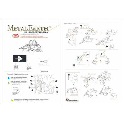 METAL EARTH 3D-Puzzle F-22 Raptor Kampfflugzeug
