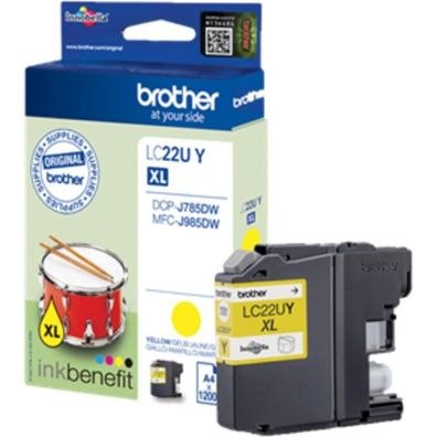 Brother Ink LC 22U Yellow Gelb 1,2k (LC22UY)