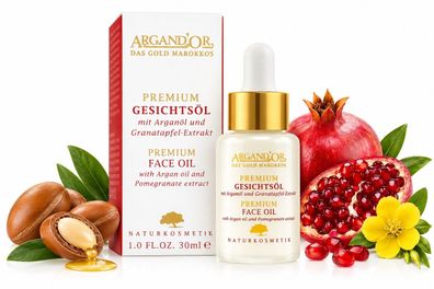 ARGAND´OR Premium Gesichtsöl 30 ml Arganöl Granatapfel Naturkosmetik