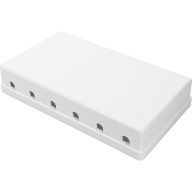 Digitus Gehäuse für Keystone Jacks 6-Port, weiß, Aufputzbox