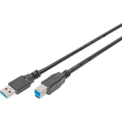 Digitus USB Kabel 3.0 A -> B St/St 1.80m sw Polybeutel