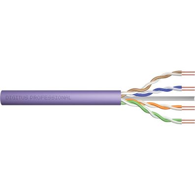 Digitus Instal-kab Cat6 U/UTP tw. Pair 100m violett