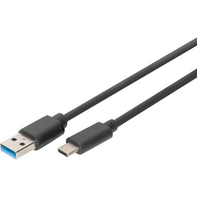 Digitus Anschlusskabel USB3.0/C -> A St/St 1.0m schwarz