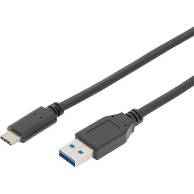 Digitus Anschlusskabel USB TypC -> A St/St 1.0m schwarz