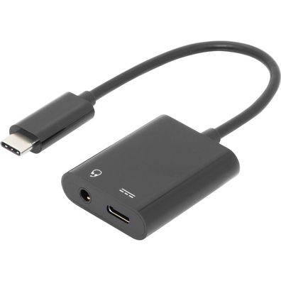 Digitus Verteilerkabel USB TypC -> Klinke + C St/Bu/Bu 0.2m